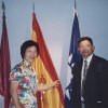 S009 張松蓮---張松蓮率團至西班牙文化中心展出時與黎萬棠教授合影2004.8